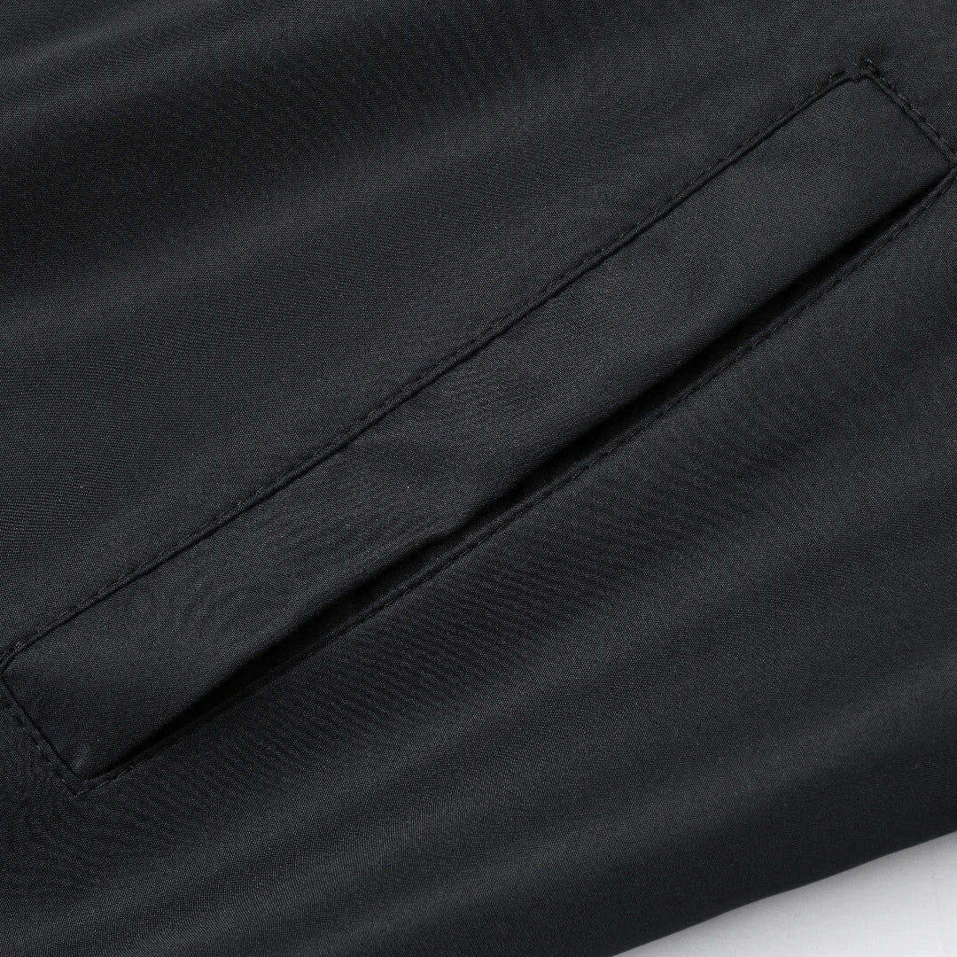 Giacca Uomo Sottile In Tinta Unita 2024 Primavera Autunno Con Colletto Baseball Corto Poliestere Business Casual
