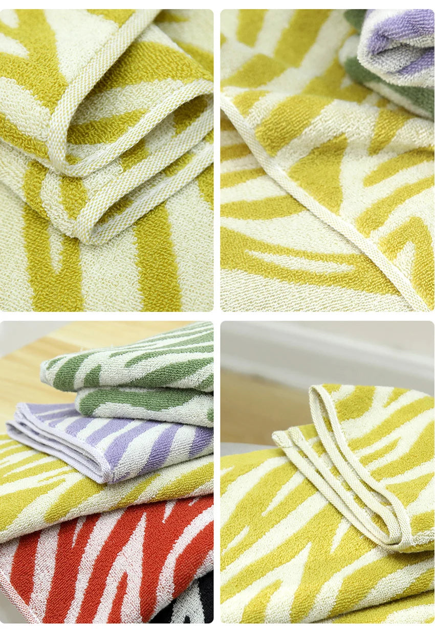 Asciugamano Viso E Mani In Cotone Morbido Con Motivo Tigre A Righe Jacquard Assorbente E Asciugatura Rapida Per Casa