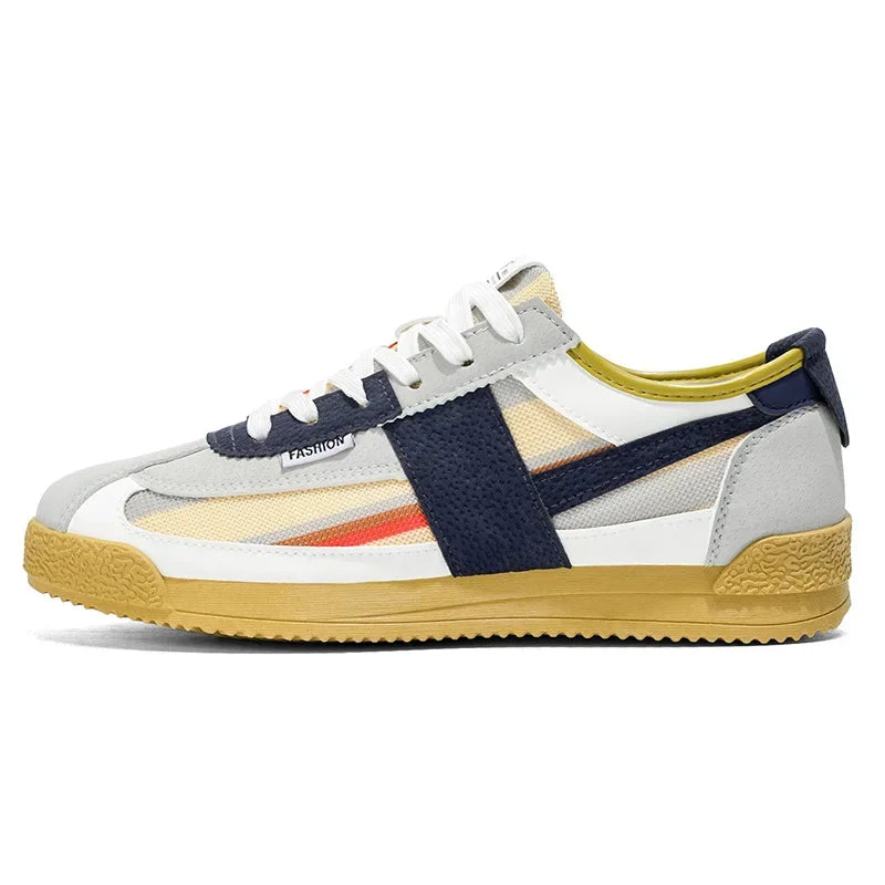 Scarpe Casual Uomo Traspiranti In Tela Versione Aggiornata Primavera Estate Punta Tonda Fodera In Poliestere