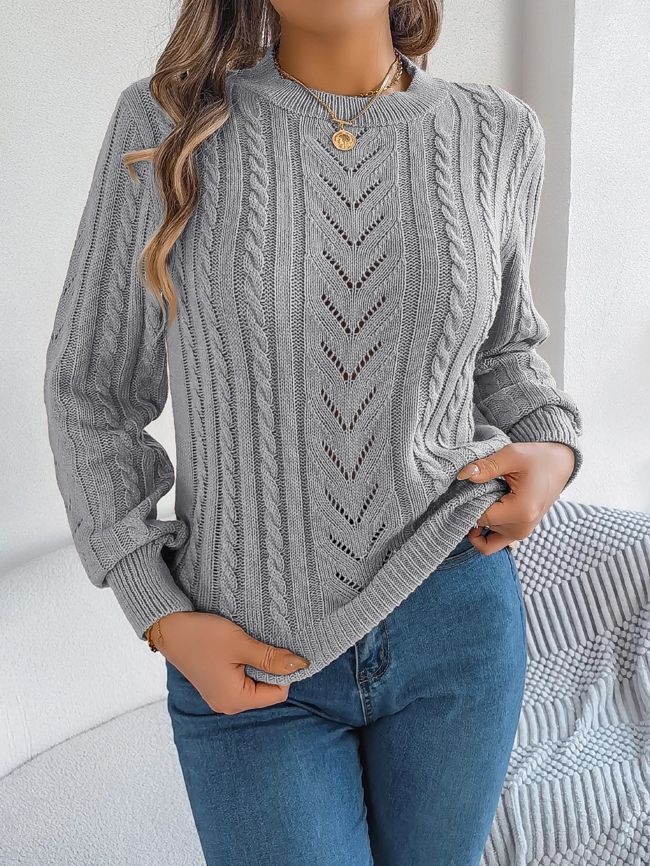 Maglione Unisex Autunno Inverno Collo a V Confortevole e Caldo Maniche Lunghe Versatile Stile