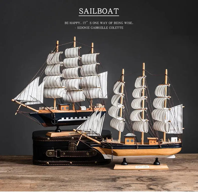 Modello Di Barca A Vela In Legno Per Decorazioni Della Casa In Stile Mediterraneo Accessori Regalo Compleanno