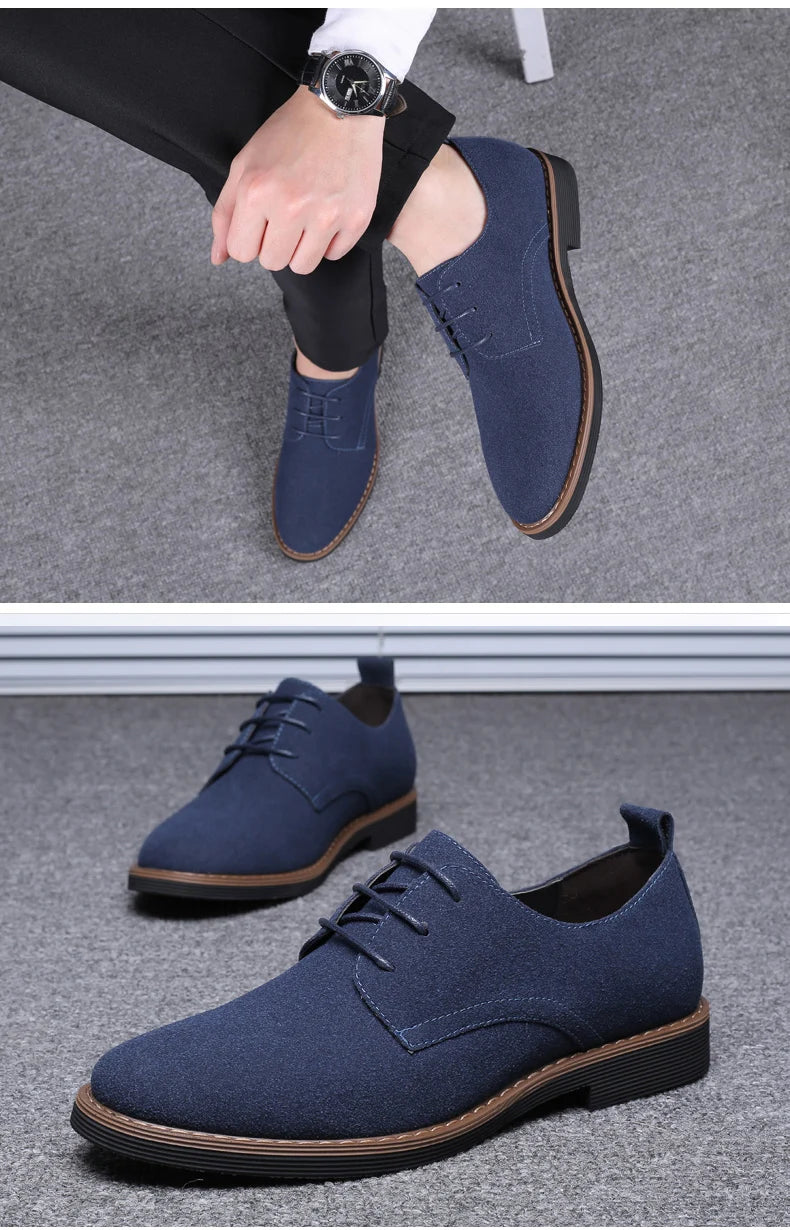 Scarpe Eleganti Da Uomo In Pelle Scamosciata Oxford Mocassini Derby Lusso Casual Classiche