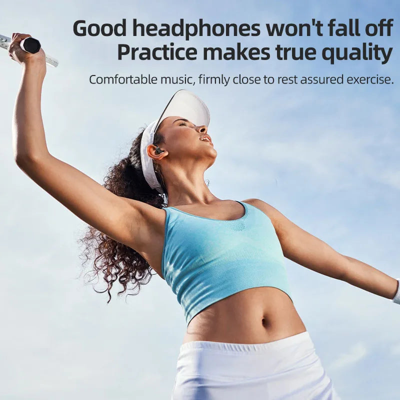 Otemkay SP16 Auricolari Wireless Sportivi Con Ganci Per Orecchie, Audio Dinamico, Microfono Integrato, Ideali Per Corsa