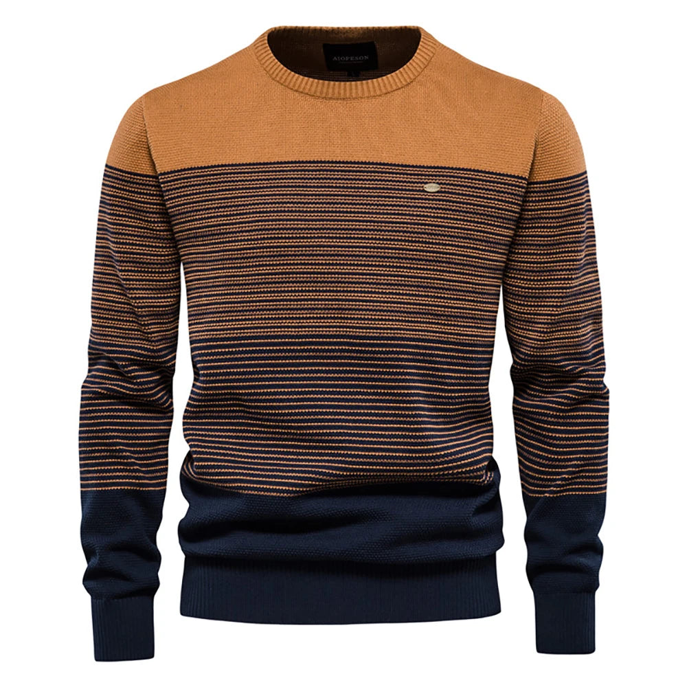 Maglione Da Uomo In Cotone Con Lycra Lavorazione A Maglia Caldo Inverno Versatile Moda Casual
