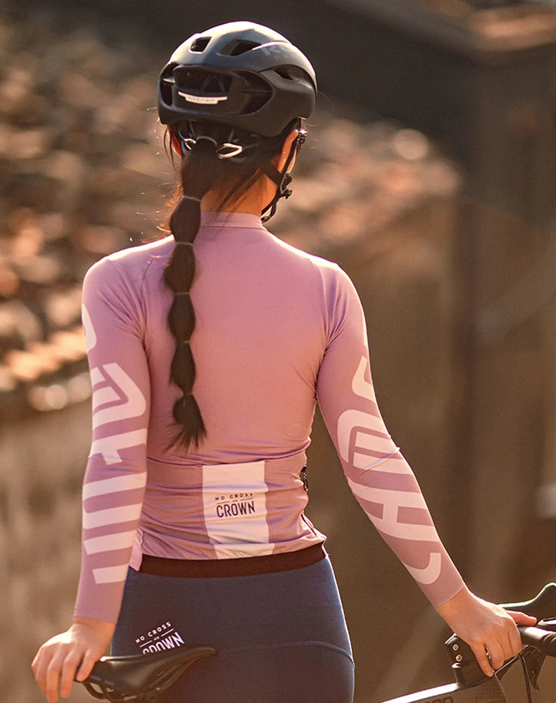 Maglia Da Ciclismo Da Donna Lameda Slim Fit Maniche Lunghe Alta Qualità Da Squadra Professionale