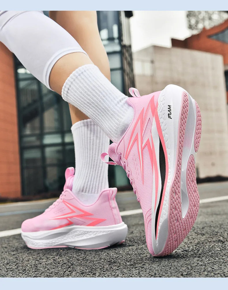 Scarpe Da Corsa Uomo E Donna Leggere Traspiranti Per Maratona Con Bordo In Carbonio Scarpe Sportive Di Tendenza