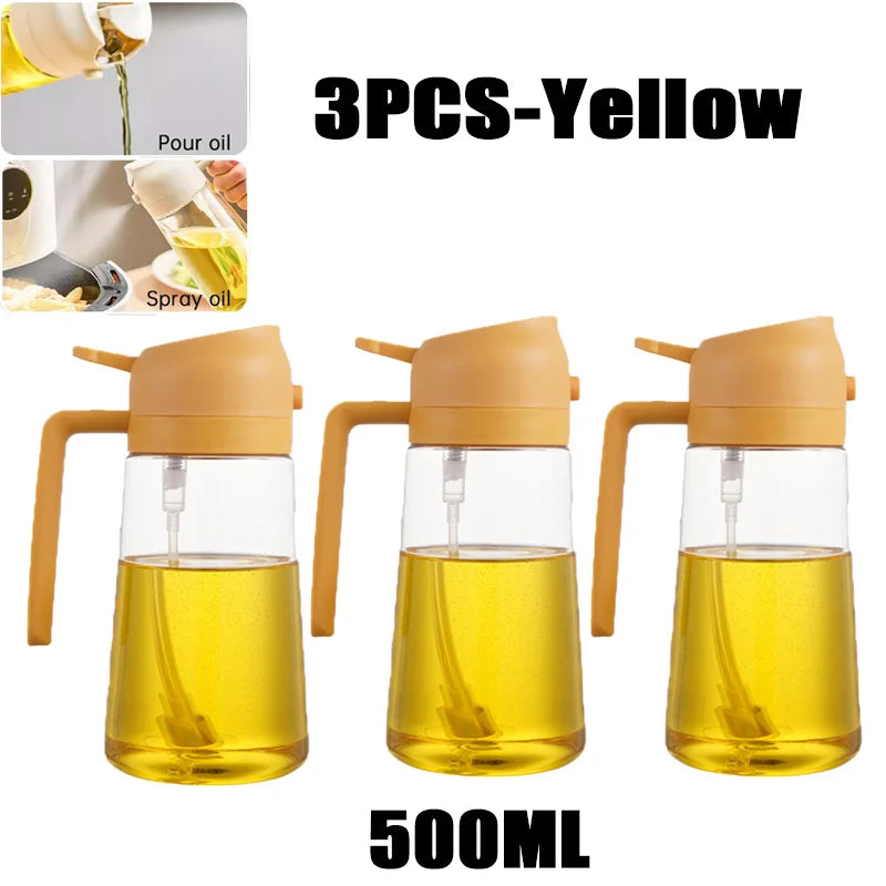 Bottiglia Spray Olio Da Cucina Riutilizzabile Ecologica In PET 200 Ml 300 Ml 500 Ml Spruzzatore Olio Di Oliva