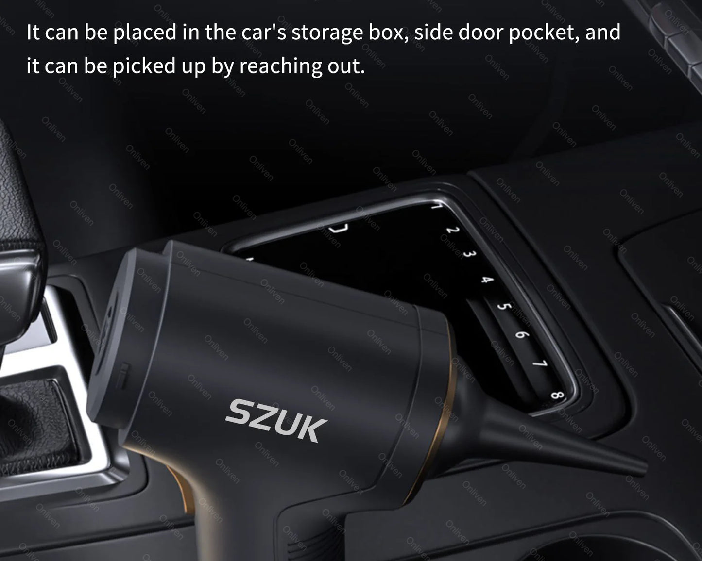 Szuk 98000PA Mini Aspirapolvere Per Auto Potente Pulizia Forte Aspirazione Palmare Wireless Portatile