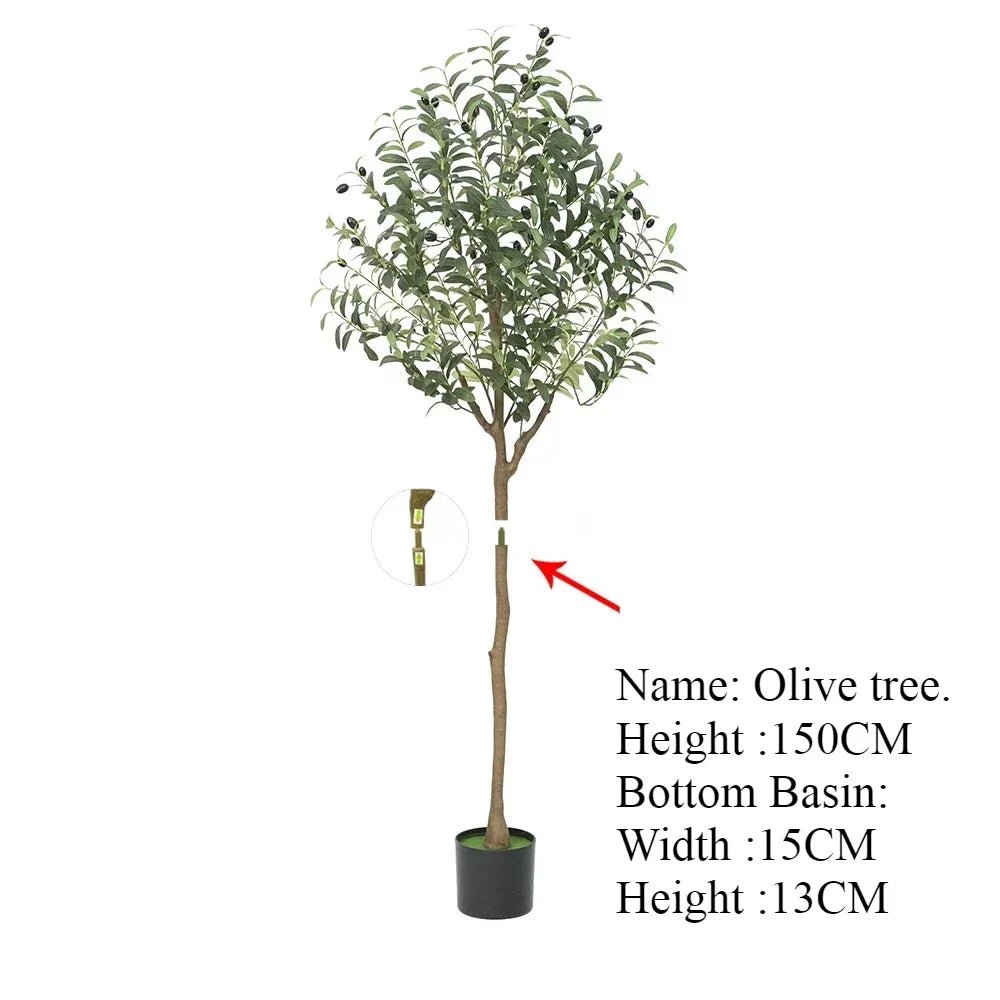 Albero Oliva Artificiale Grande Con Base Regolabile Da 60 Cm A 210 Cm Per Decorazione Ufficio E Casa