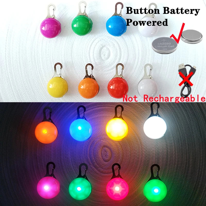 Collare Luminoso USB Ricaricabile Per Cani Di Piccola Taglia Pendente Staccabile Con Luce LED Notturna COOYOMOO