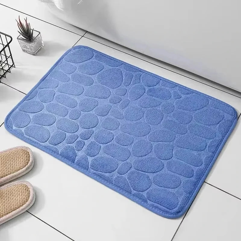 Memory Foam Tappeto Velluto Goffrato Antiscivolo Bagno Soggiorno Microfibra Arredamento Casa