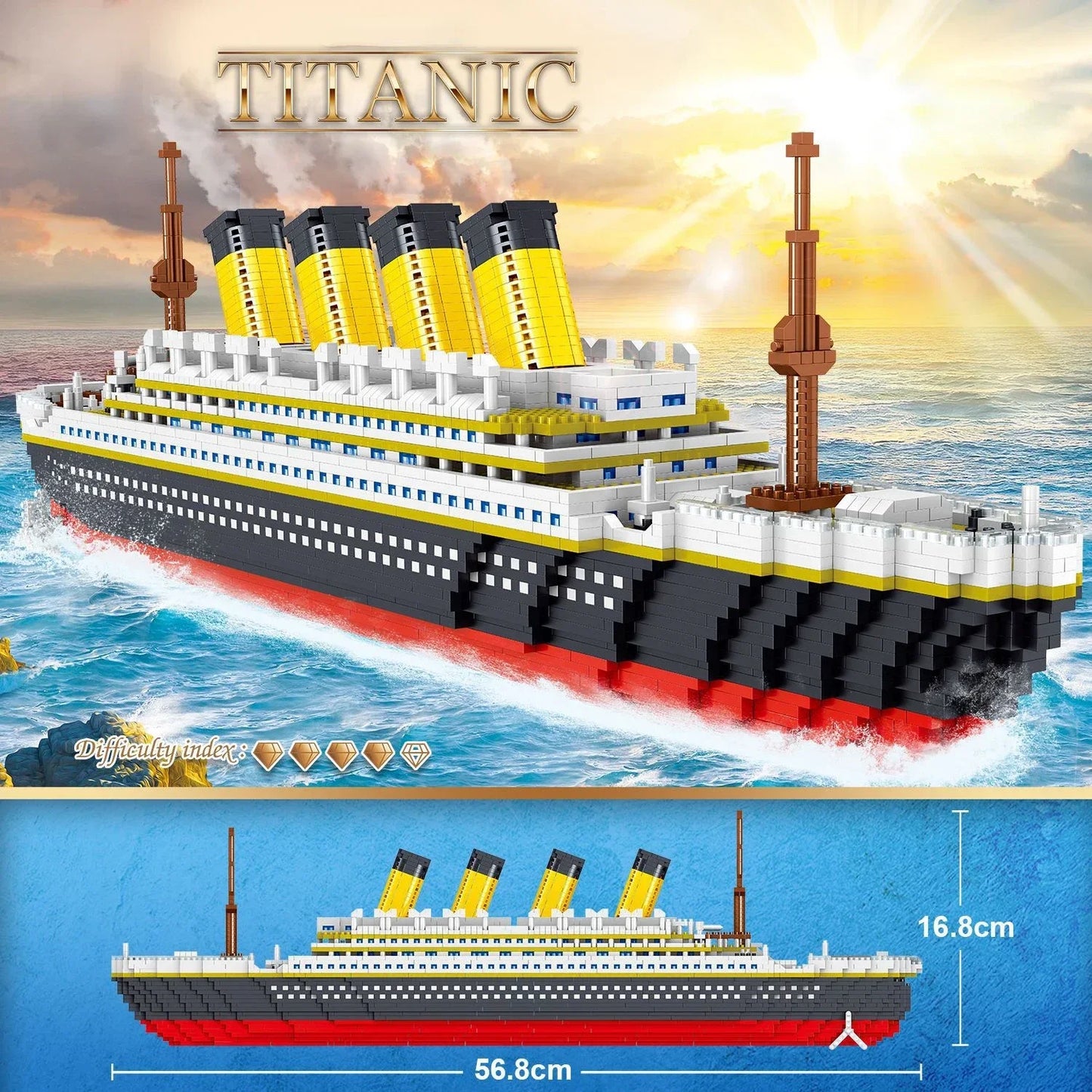 Oltre 4000 Pezzi Titanic Modello Nave Da Crociera Blocchi Costruzione MOC Barche Giocattoli Da Costruzione Regalo