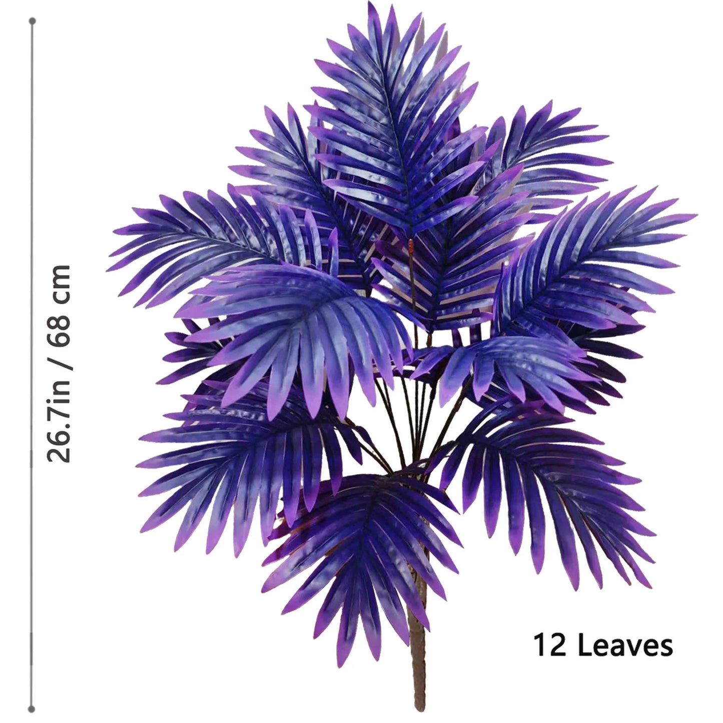 Palma Artificiale Tropicale Con Rami Di Foglie In Plastica Verde Per Decorazione Giardino Esterno Misure 50 90 120 Cm
