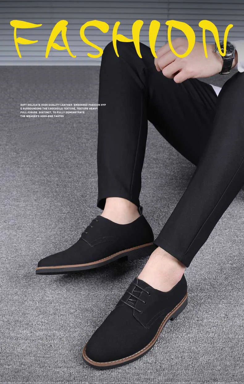 Scarpe Eleganti Da Uomo In Pelle Scamosciata Oxford Mocassini Derby Lusso Casual Classiche