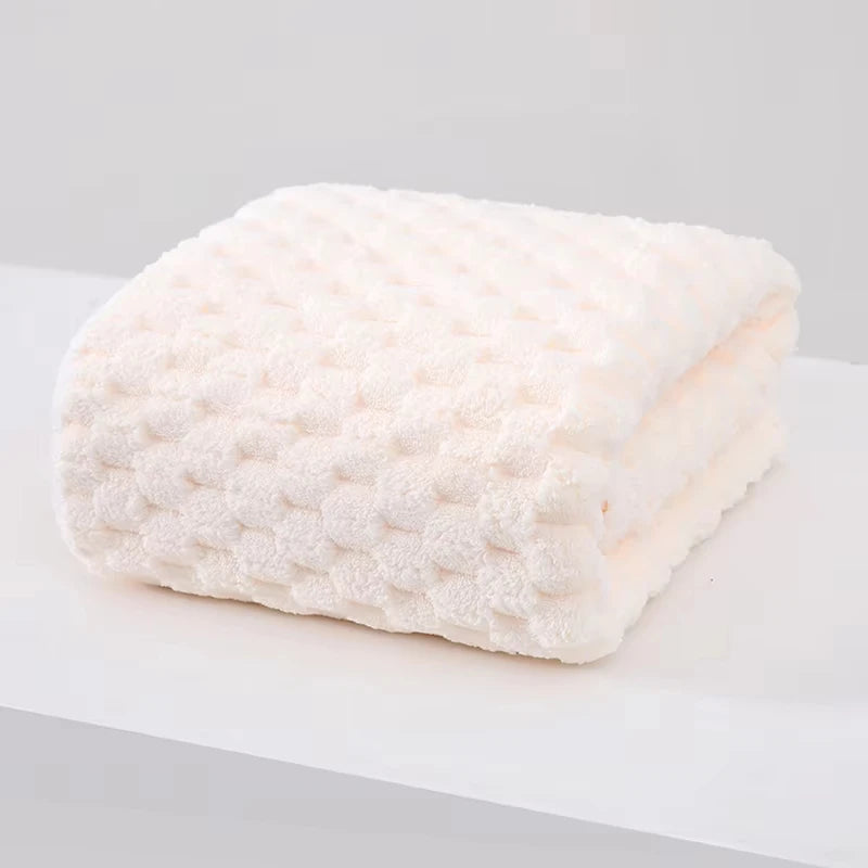 Asciugamani Da Bagno In Microfibra Di Pile Corallo Tinta Unita Spessi Assorbenti Ad Asciugatura Rapida Morbidi