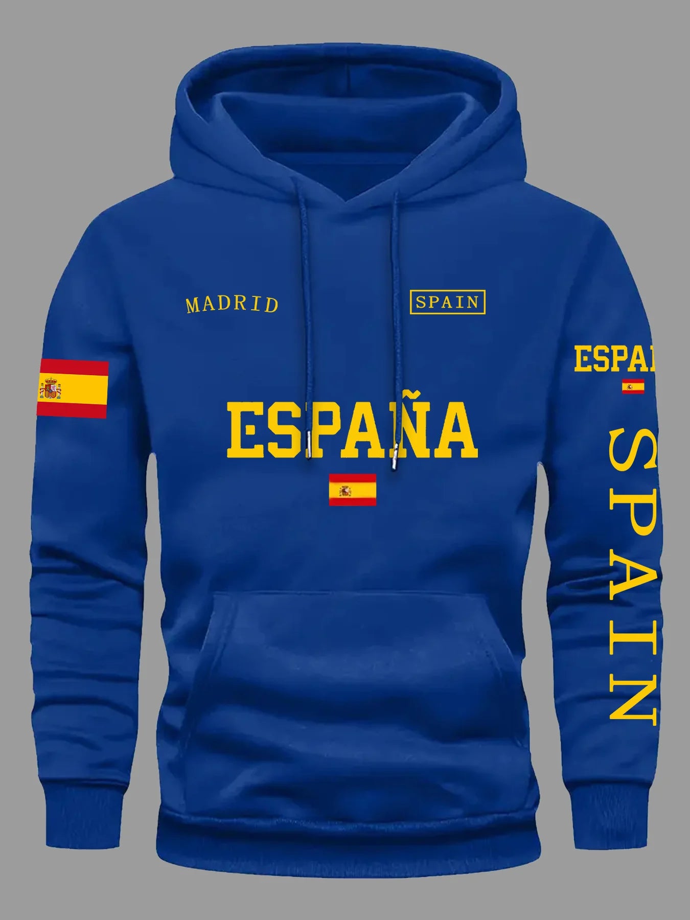 Felpa Con Cappuccio Da Donna Con Stampa Grafica Bandiera Spagnola Autunno Inverno Abbigliamento Casual Caldo E Sportivo