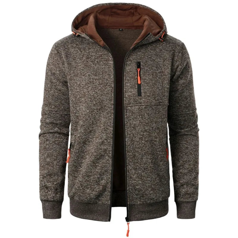 Felpa Da Uomo Con Cappuccio Oversize Cerniera Streetwear Maniche Lunghe Calda Giacca Invernale Da Esterno