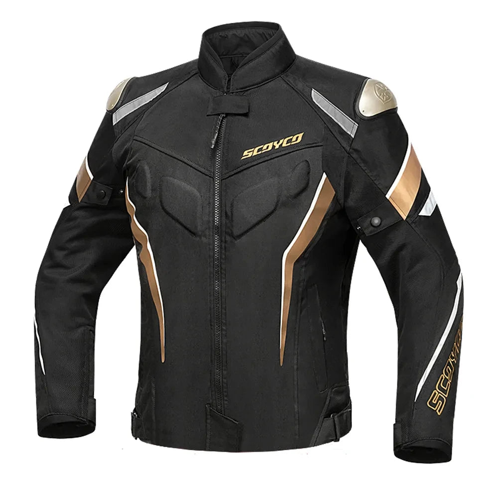 SCOYCO Moto Giacca Impermeabile Anticaduta Traspirante In Rete Con Protezioni Motocross Pantaloni Tuta Uomo