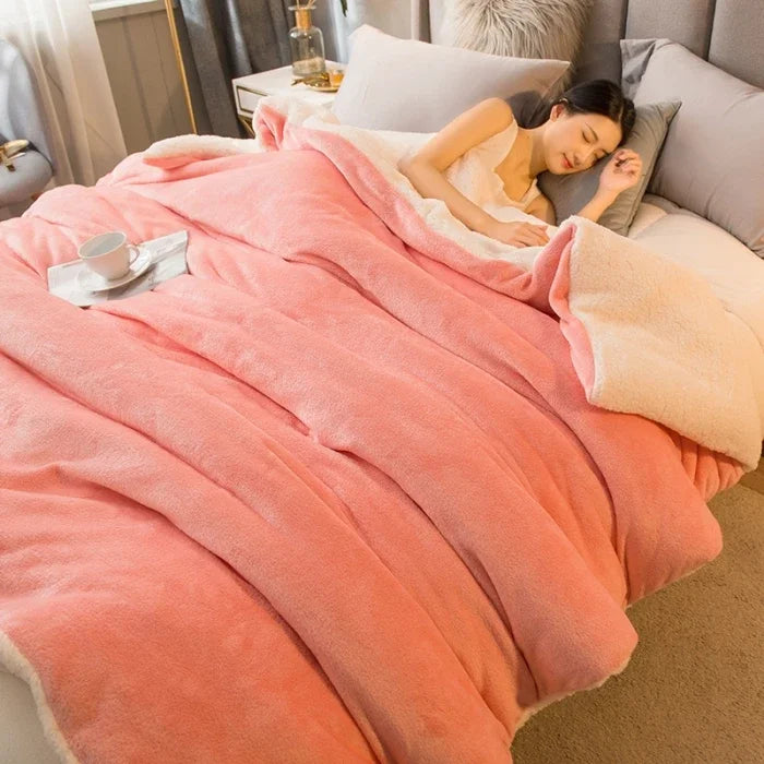 Coperta Riscaldata In Lana Portatile Doppia Faccia Antipilling Queen Letto Invernale Per Campeggio