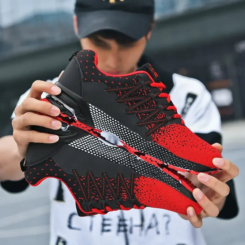 Scarpe Sportive Da Corsa Traspiranti In Mesh Con Suola Spessa Bianco Nero Coreane Per Giovani Passeggio Primavera Estate