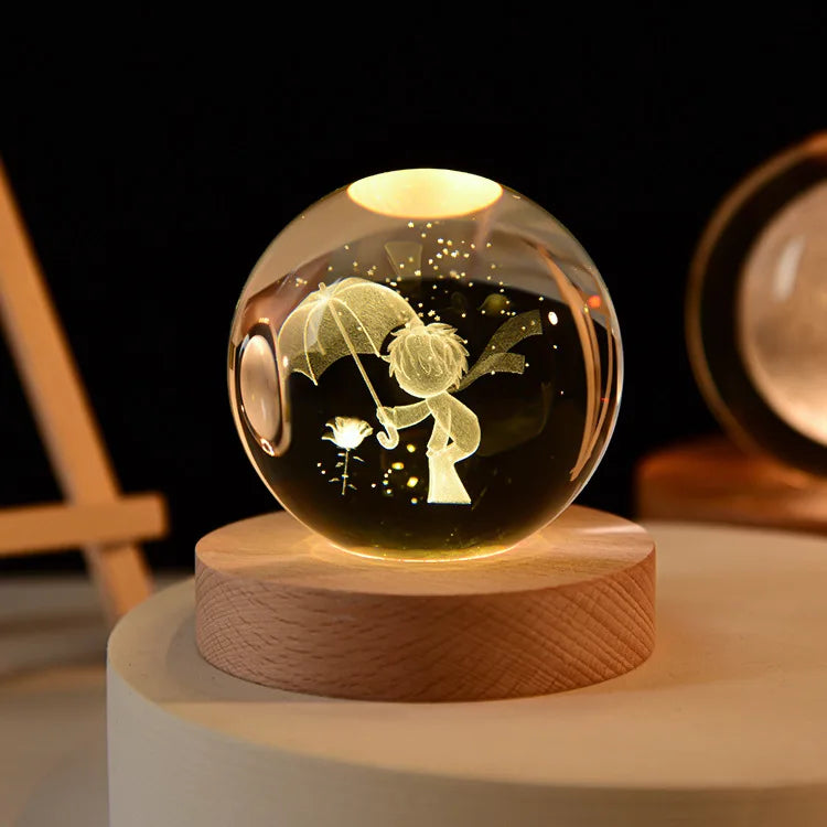 Sfera Di Cristallo 3D Del Sistema Solare Incisa Al Laser Globo Astronomia Regalo E Decorazione Per Casa