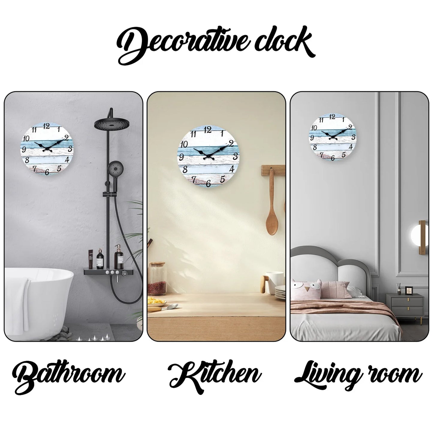 Orologio Da Parete In Legno Con Motivo Bordo Retrò Per Soggiorno Camera Da Letto Cucina Orologio Al Quarzo Silenzioso Regalo 10 Pollici
