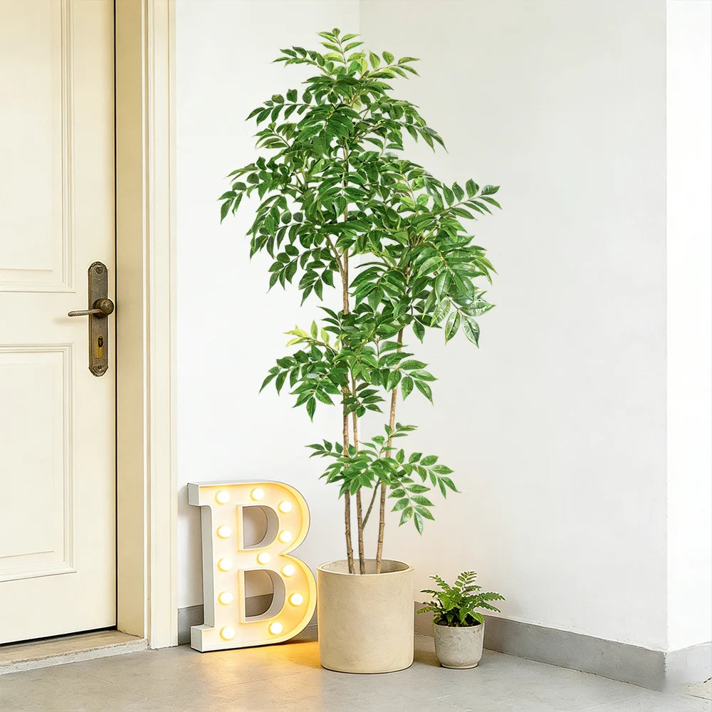 Albero Falso Baniano Tropicale Con Foglie In Plastica Disponibile In Altezza 76 110 E 140 Cm Ideale Per Soggiorni Uffici