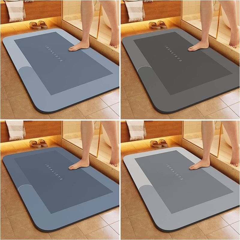 Tappetino Diatomite Super Assorbente Per Bagno Antiscivolo Asciugatura Rapida Lavabile 1Pezzo Zerbino Decorazione Casa