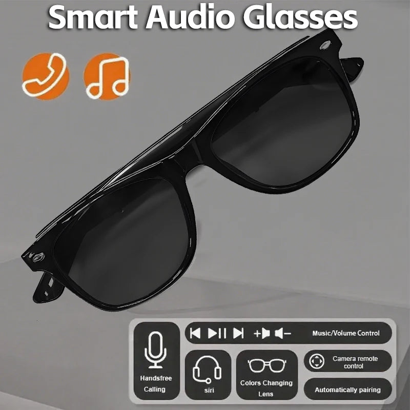 Senbono Occhiali Intelligenti Bluetooth Chiamata Traduzione AI Controllo Musica Volume Occhiali Solari Anti Luce Blu