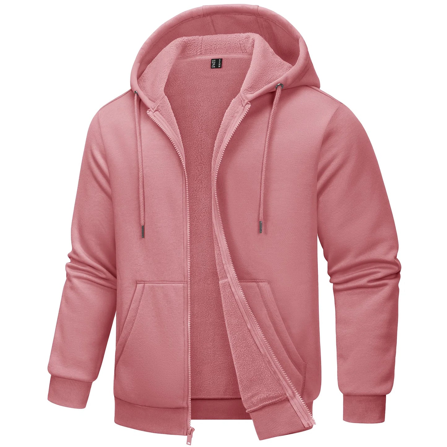 Tacvasen Felpa Con Cappuccio Uomo In Pile Con Tasche Grandi Con Zip Intera Casual Sportivo Per Running Escursionismo
