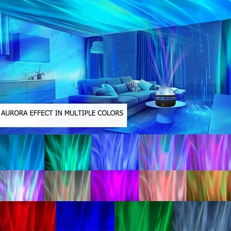 Proiettore LED Cielo Stellato Aurora Galaxy Light USB RGB 7 Modalità Telecomando Per Decorazione Festa Camera Da Letto