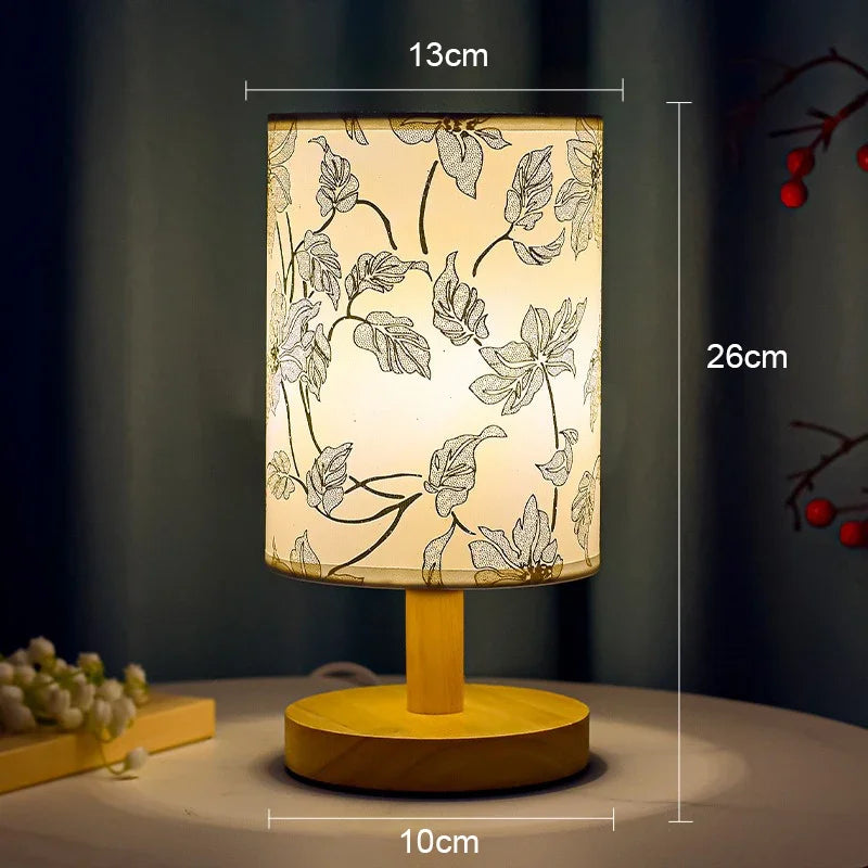 Lampada Da Tavolo Led Decorazione Scrivania Con Dimmer Spina UE Luce Notturna Per Camera Da Letto In Stile Cinese