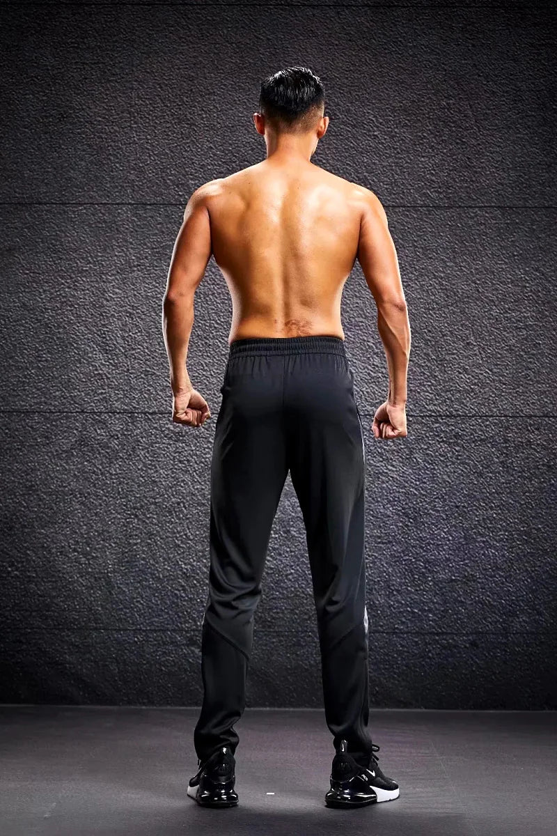 Pantaloni Sportivi Da Uomo Con Tasche Con Cerniera Per Corsa Allenamento Calcio Fitness In Poliestere Modello A102