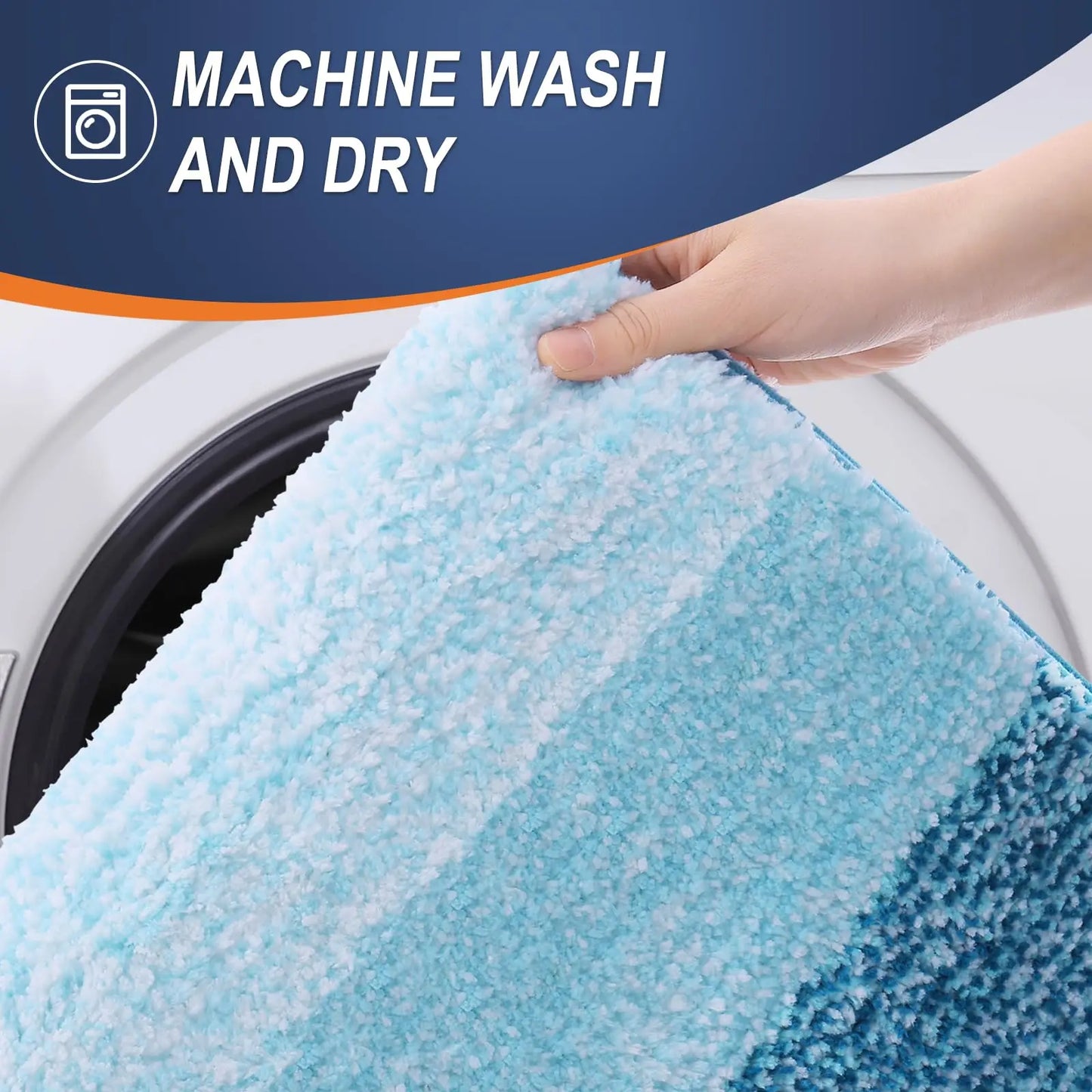Kitinjoy Tappeto Da Bagno In Microfibra Assorbente Morbido Antiscivolo Shaggy Lavabile In Lavatrice