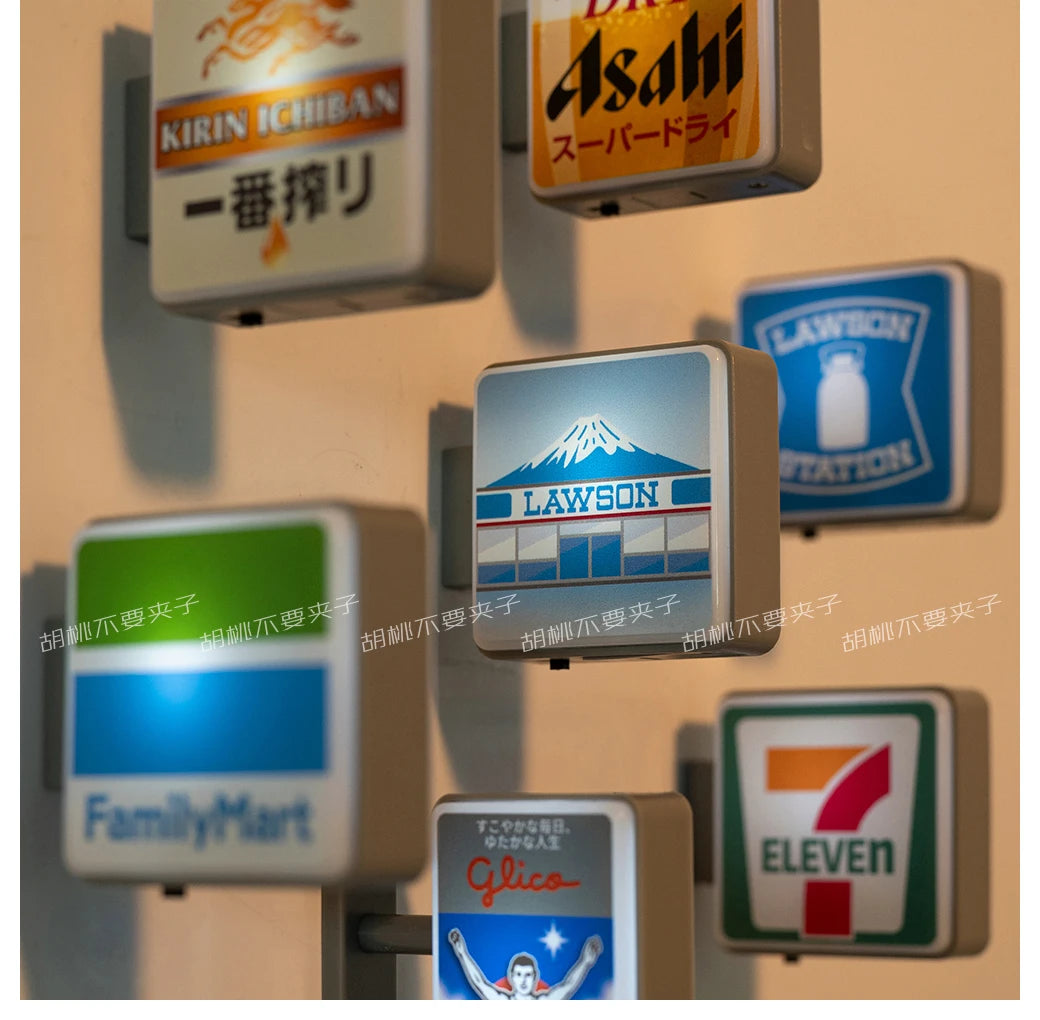 Magnete Frigo Decorativo Adesivo Insegna Luminosa Dotonbori Glico 711 Lake Kawaguchi Ko Lawson Store Foto Spot