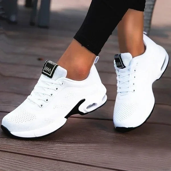 Scarpe da Ginnastica con Plateau da Donna Traspiranti in Mesh Per Corsa Tennis Estive Robuste 2024