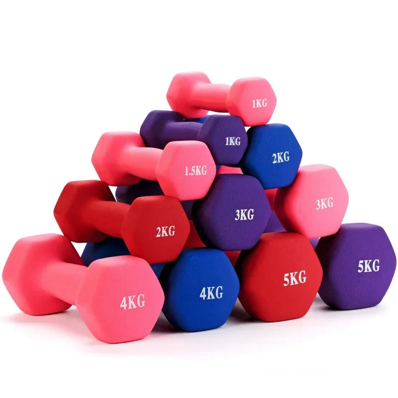 Manubrio Esagonale Da 2Kg In Ferro Massiccio Opaco Per Casa Fitness Delle Donne Ideale