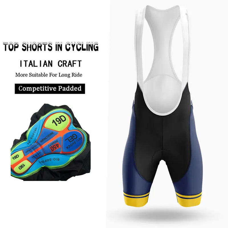 Pantaloncini con Bretelle da Ciclismo Estivi da Uomo Traspiranti con Gel Pad 19D per Mountain Bike