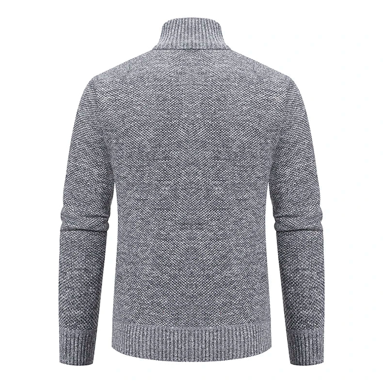 Cappotto Sportivo Casual Da Uomo In Jersey Autunno Inverno Con Colletto Alla Coreana E Cerniera Frontale In Pile
