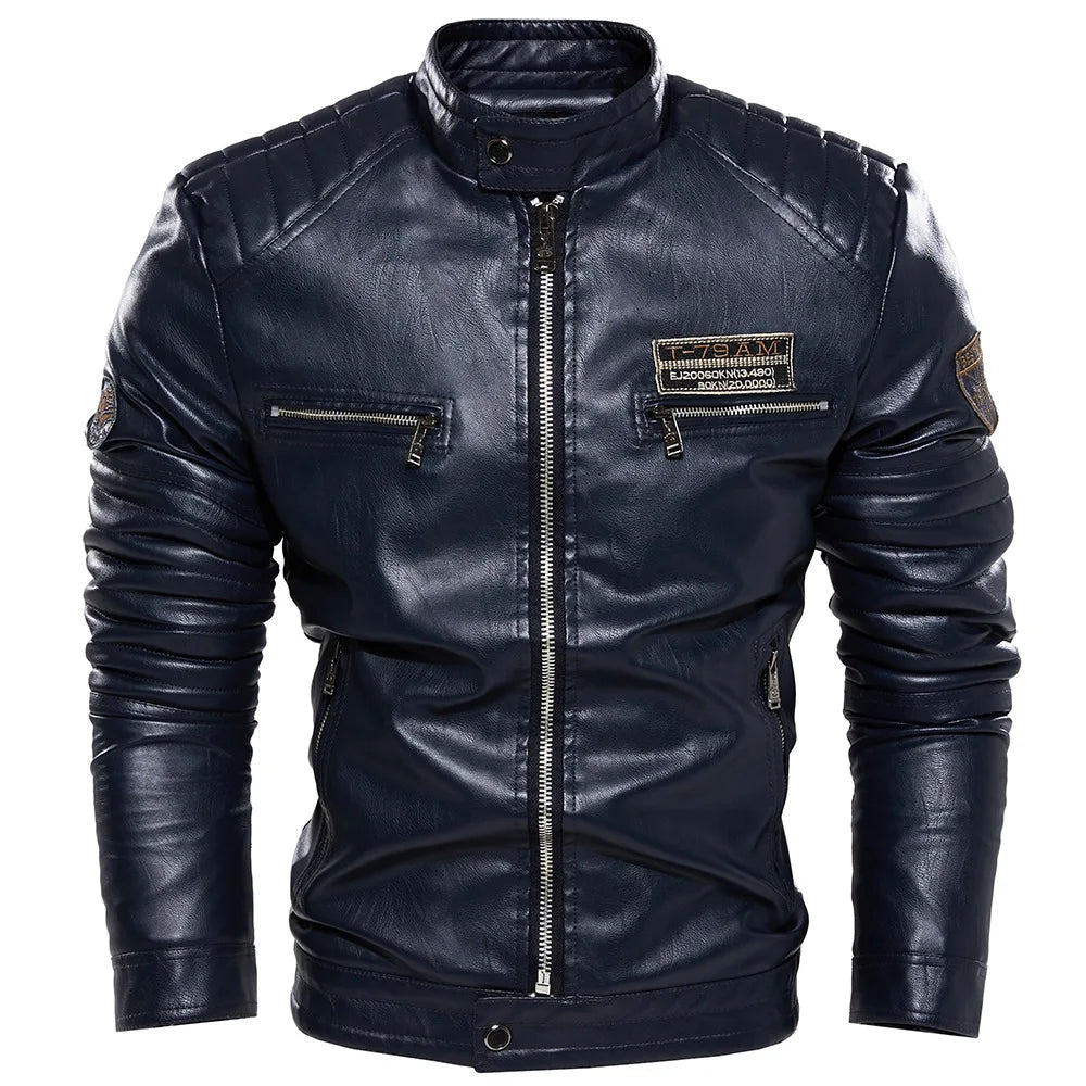 Giacca In Pelle Da Uomo Moto Blazer Streetwear Capispalla Moda Uomo Nuova Trend Esclusiva
