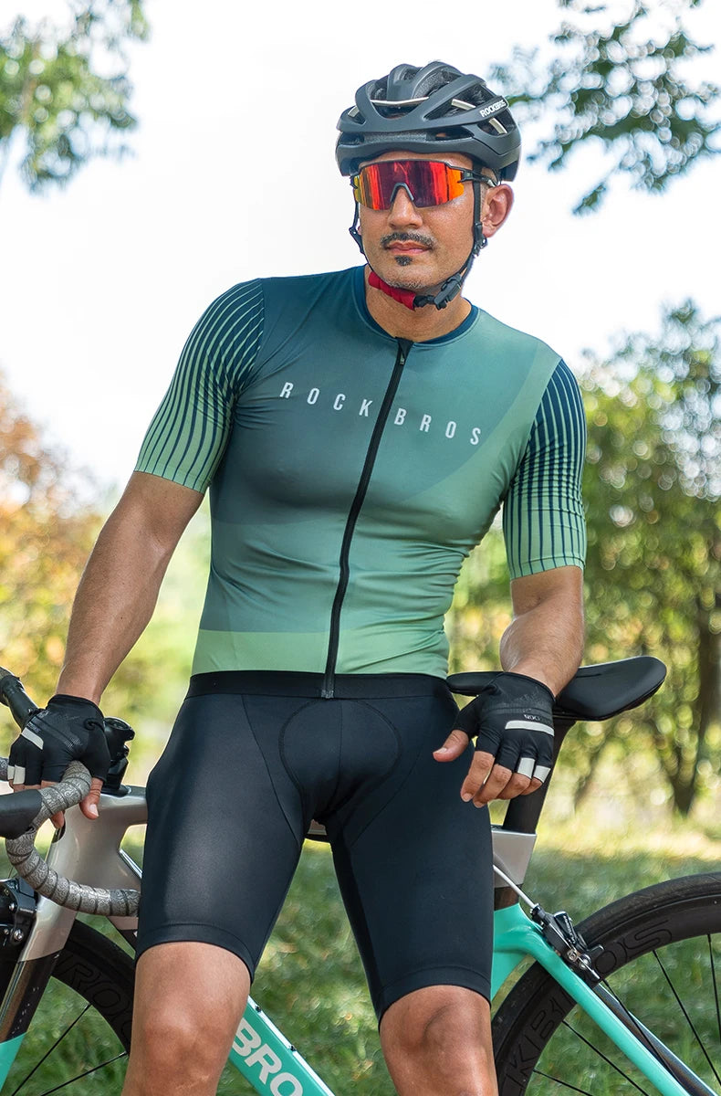 Maglia Da Ciclismo RockBros MTB Uomo Abbigliamento Estivo Traspirante Con Cerniera YKK Alta Qualità