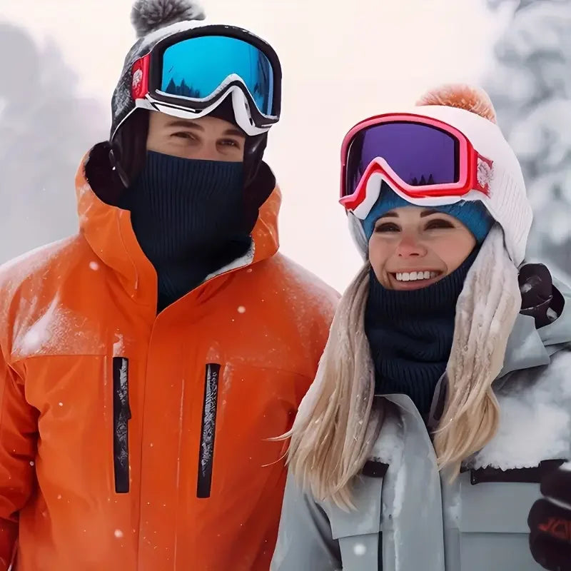 Scaldacollo Tubolare In Maglia Spessa Peluche Antivento Per Collo Inverno Ghetta Sport All Aperto Uomo Donna Sci Corsa