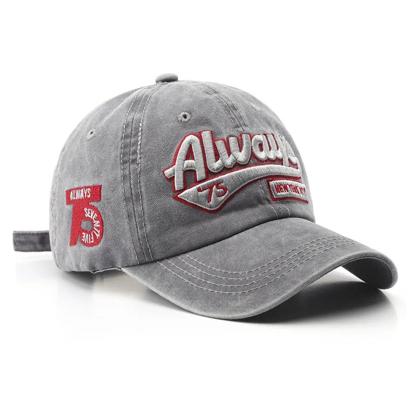 Berretto Da Baseball Unisex Cotone Lavato Con Ricamo Lettere Snapback Estate 2022 Hip Hop Casquette