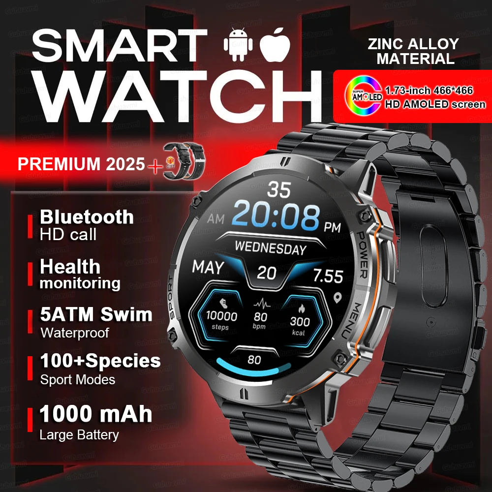 Orologio Intelligente Da Esterno T Rex 3 Militare GPS Impermeabile 5ATM Batteria 1000mAh Chiamate HD 170 Modalità Sport