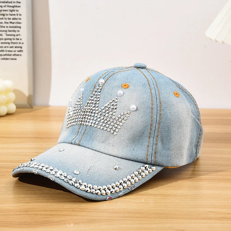 Cappellino Da Baseball Con Diamanti Y2K Motivo Stelle Regolabile Chiusura Posteriore Unisex Design Casual Moda Quotidiana