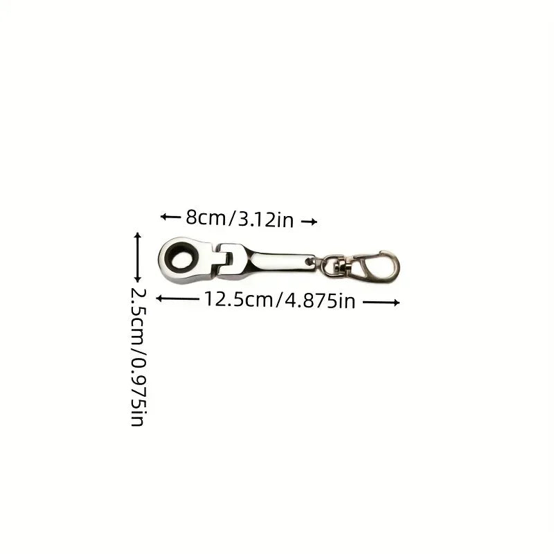 Chiave A Cricchetto Mini Da 10 Mm JDM Portachiavi In Metallo Con Anello Regolabile Strumento Da Corsa