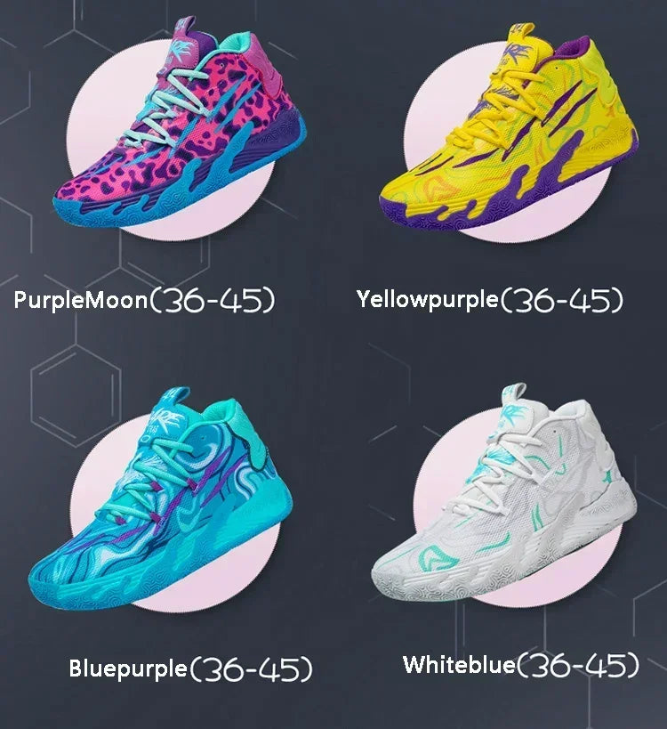 Scarpe Da Basket Da Uomo Allenamento Sul Campo Traspiranti In Mesh Antiscivolo Mid Cut Design Lussuoso