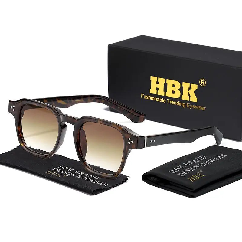 HBK Occhiali Da Sole Uomo Vintage Square Gradient UV400 Sport Outdoor Festa Vacanze Viaggi Guida