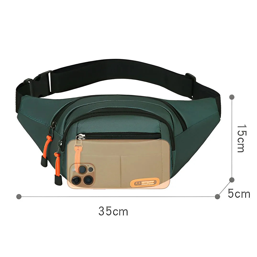 Marsupio Impermeabile Oxford Unisex Grande Capacità Cintura Porta Oggetti Multifunzionale Resistente All Usura
