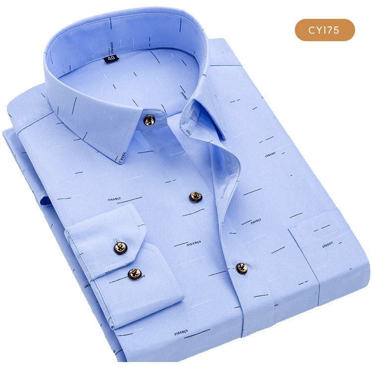 Camicia Da Uomo Maniche Lunghe Stampa Color Block Elasticizzata Con Bottoni Per Vacanze Estive In Spiaggia